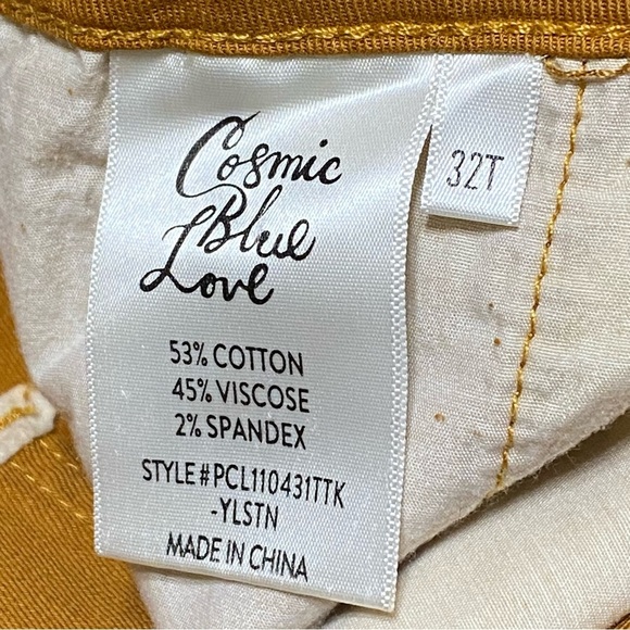 Cosmic Blue Love Yellowstone Tapered Denim Jeans Size 32 Tall Eco Friendly - Picture 4 of 7